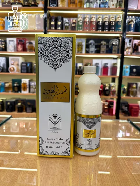 معطر فراش امير العود الذهبي من الماس للعطور
